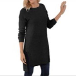 Soft Surroundings Black New Metro Sweater Tunic